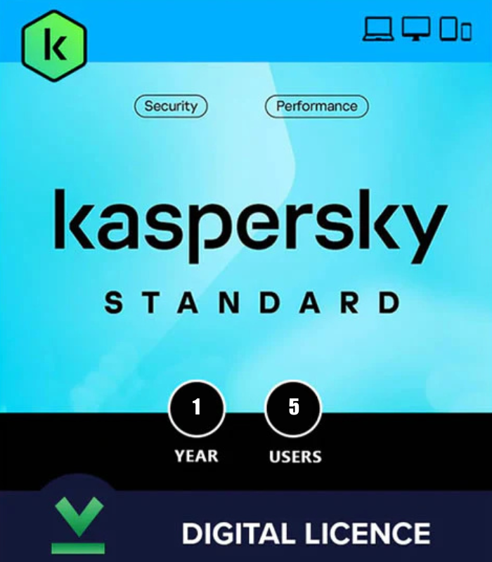 Kaspersky standard 5 -1 Kaspersky Standard 5-Device 1 year Base Download Pack - South African Edition - Image 1