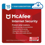 McAfee Internet Security | 10 Device | Antivirus Software | Password Manager | Windows/Mac/Android/iOS | 1 Year Subscription | Download Code